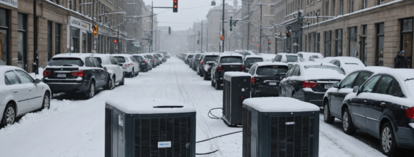 snow emergency affecting power supply in a city