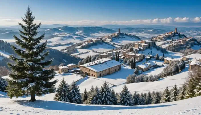 Weather forecast in Tuscany with snow alerts and winter conditions