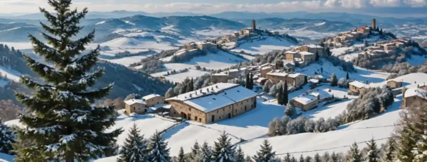 Weather forecast in Tuscany with snow alerts and winter conditions