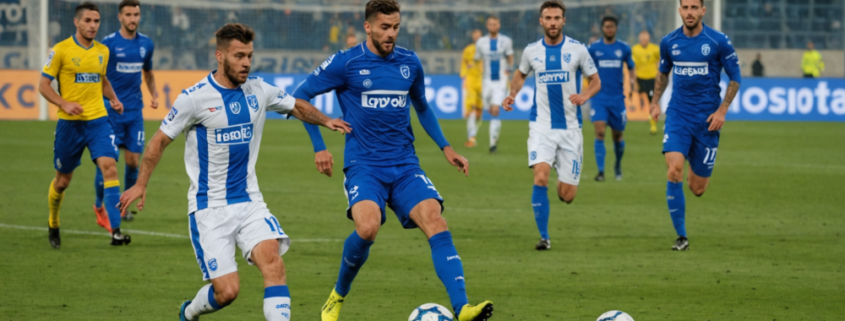 A football match between Empoli and Modena, showcasing players in action on the field.