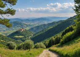 A scenic hiking trail from Doganaccia to Croce Arcana, showcasing the natural beauty of the Pistoia mountains.